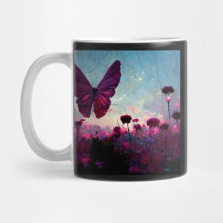 Purple Butterfly Painting Mug